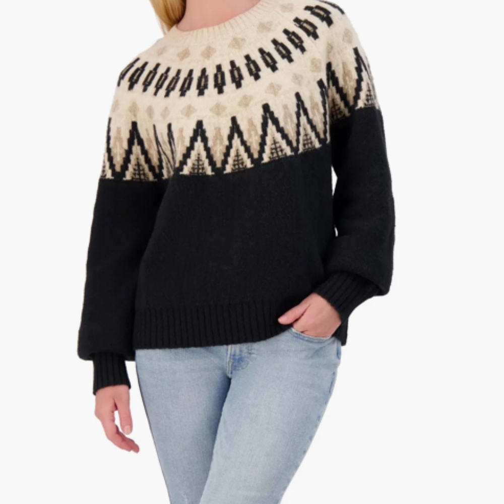 Lucky Brand Fair Isle Crew Sweater M